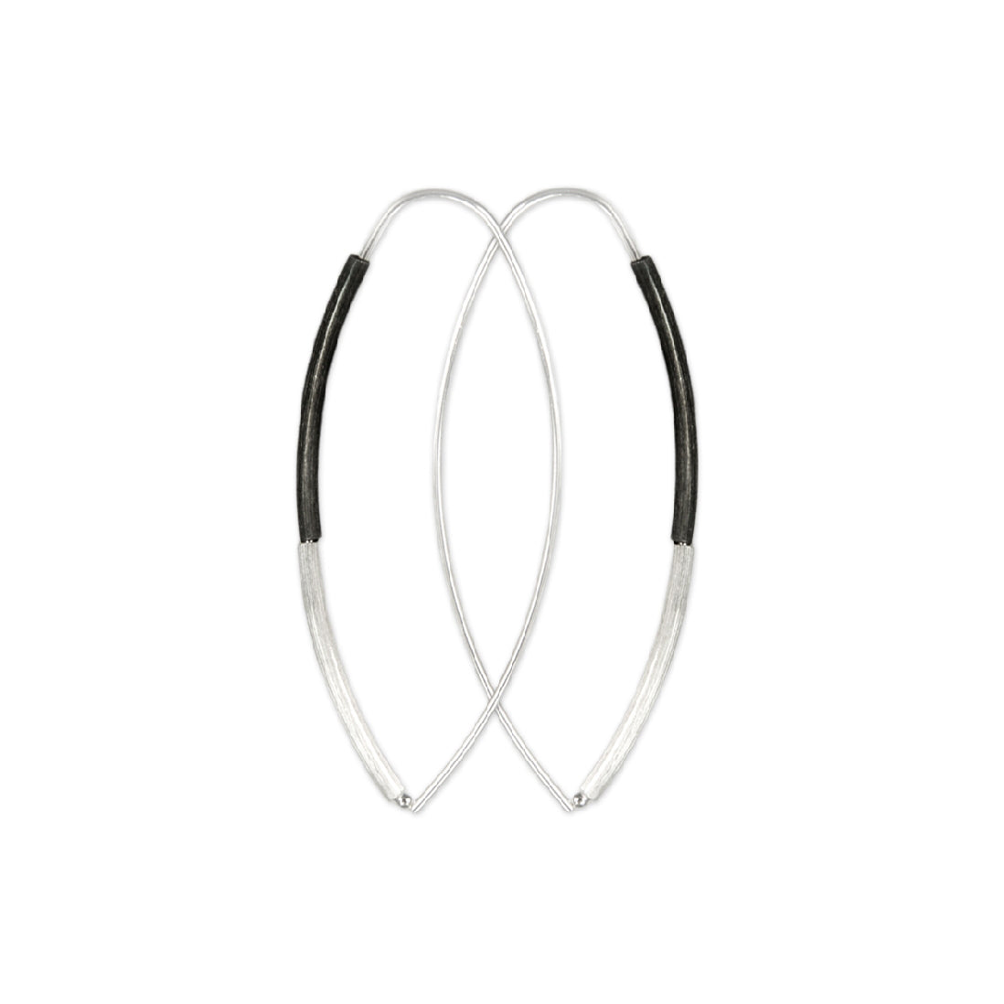 Mysterium Collection Sterling Round Tube Threader Earrings