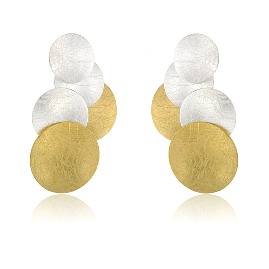 Mysterium Collection "5 Circles" Silver & Vermeil Earrings