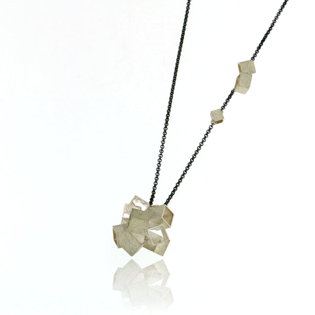 Mysterium Collection Sterling Cube Cluster Necklace