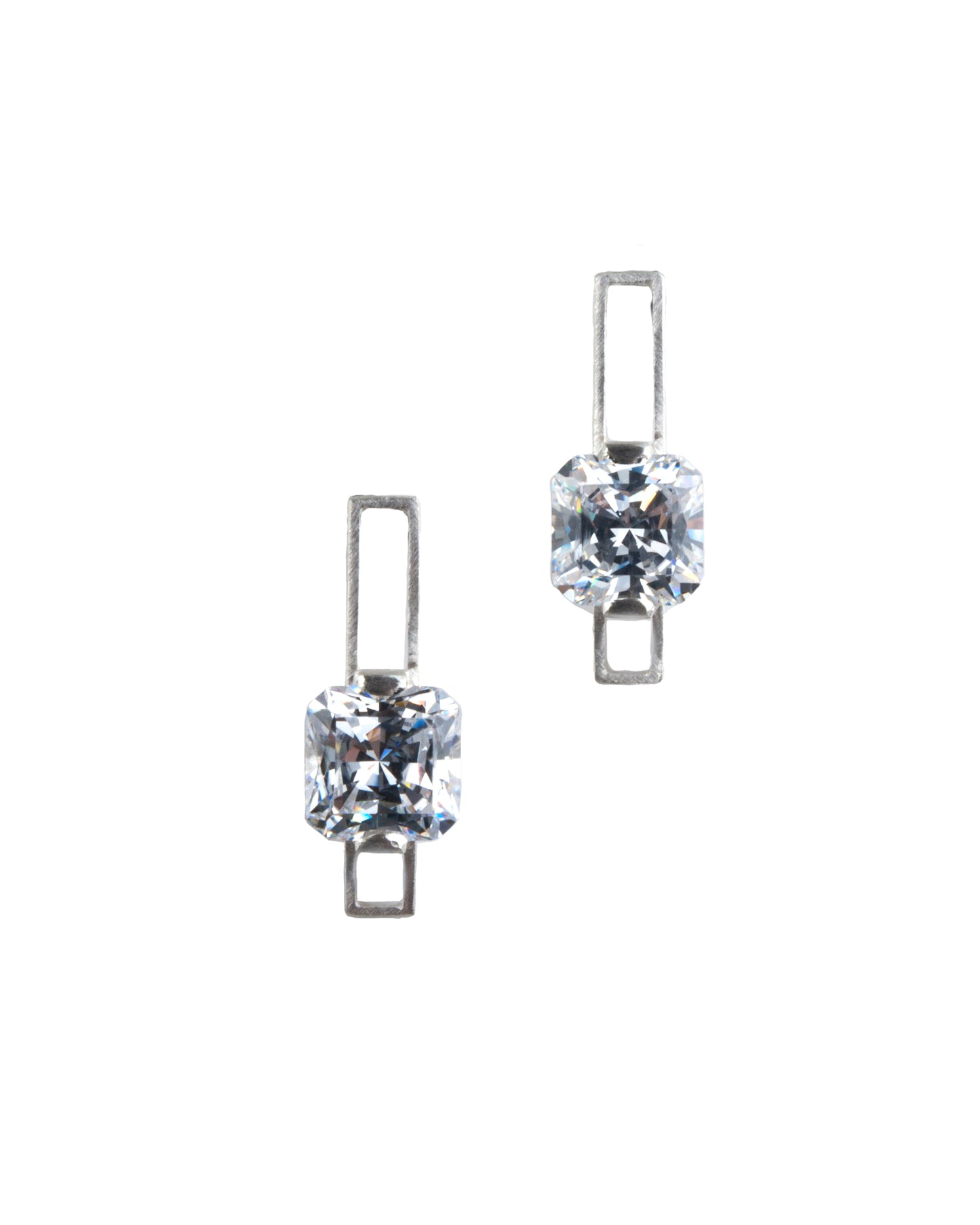 Mysterium Collection Sterling Silver Cubic Zirconia Earrings