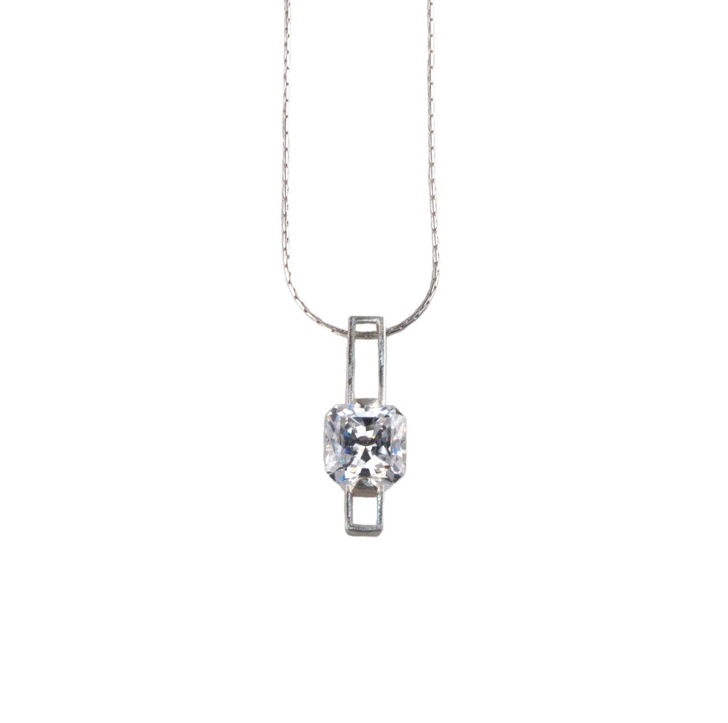 Mysterium Collection Cubic Zirconia Sterling Silver Pendant