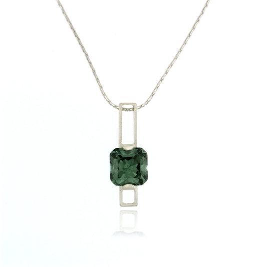 Mysterium Collection Sterling Rectangle Necklace