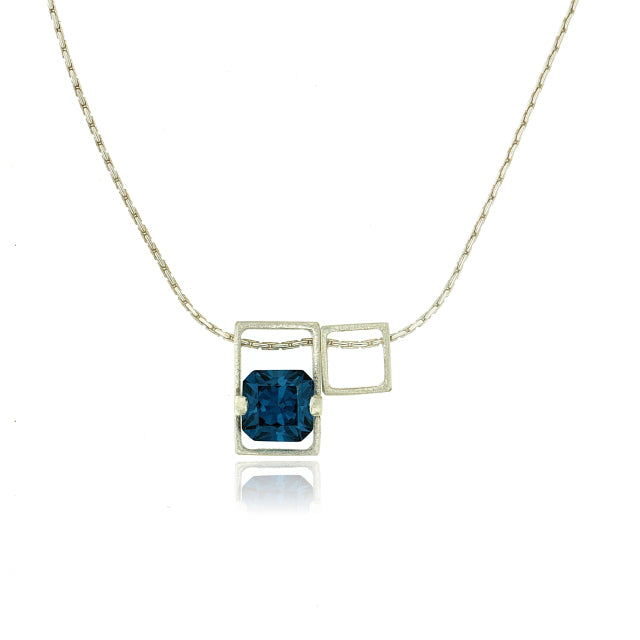 Mysterium Collection Sterling Rectangle Necklace