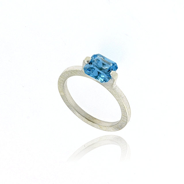 Mysterium Collection Sterling Synthetic Blue Spinel Ring