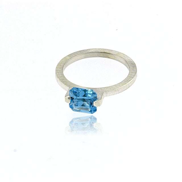 Mysterium Collection Sterling Synthetic Blue Spinel Ring