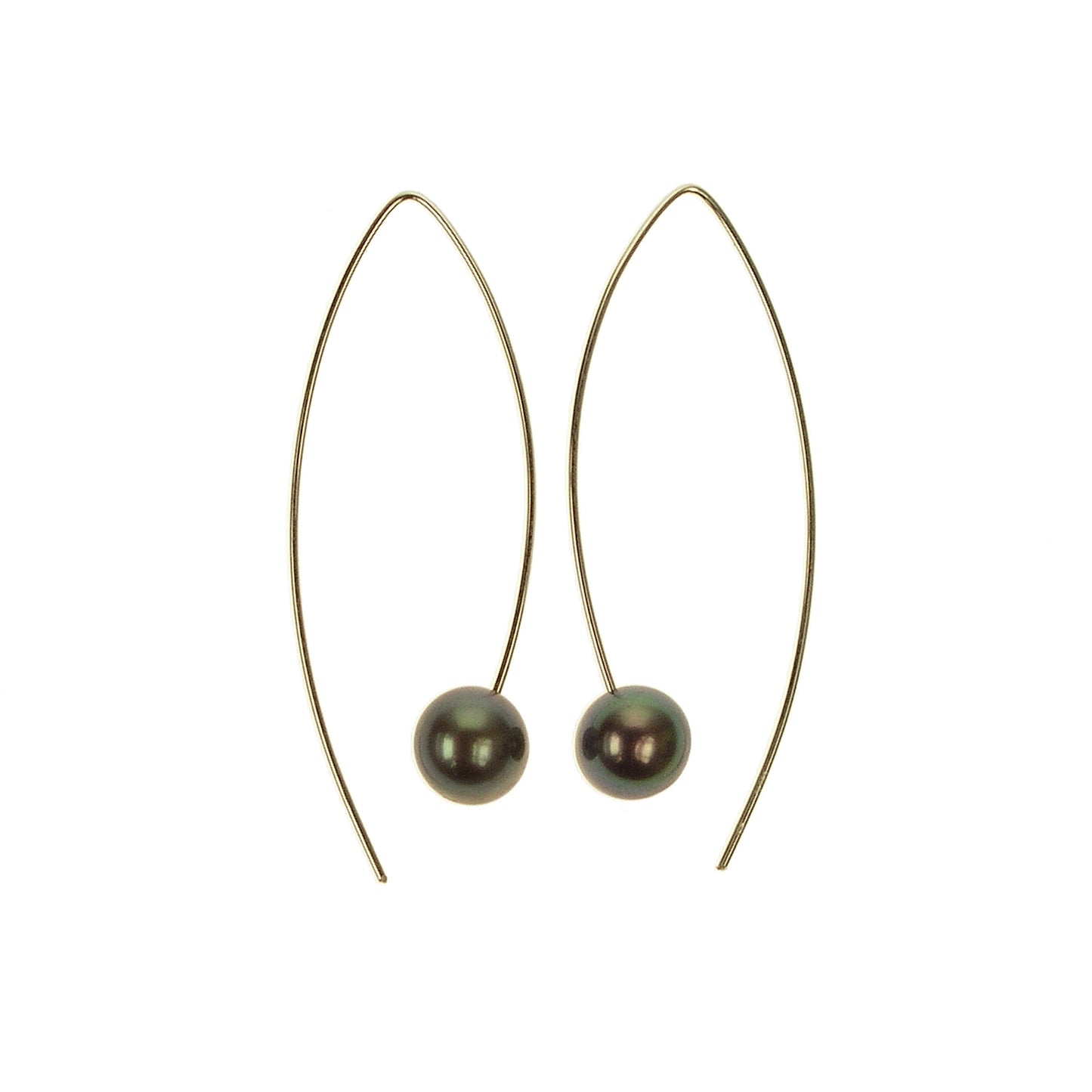 Mysterium Collection Gray Pearl Threader Earrings