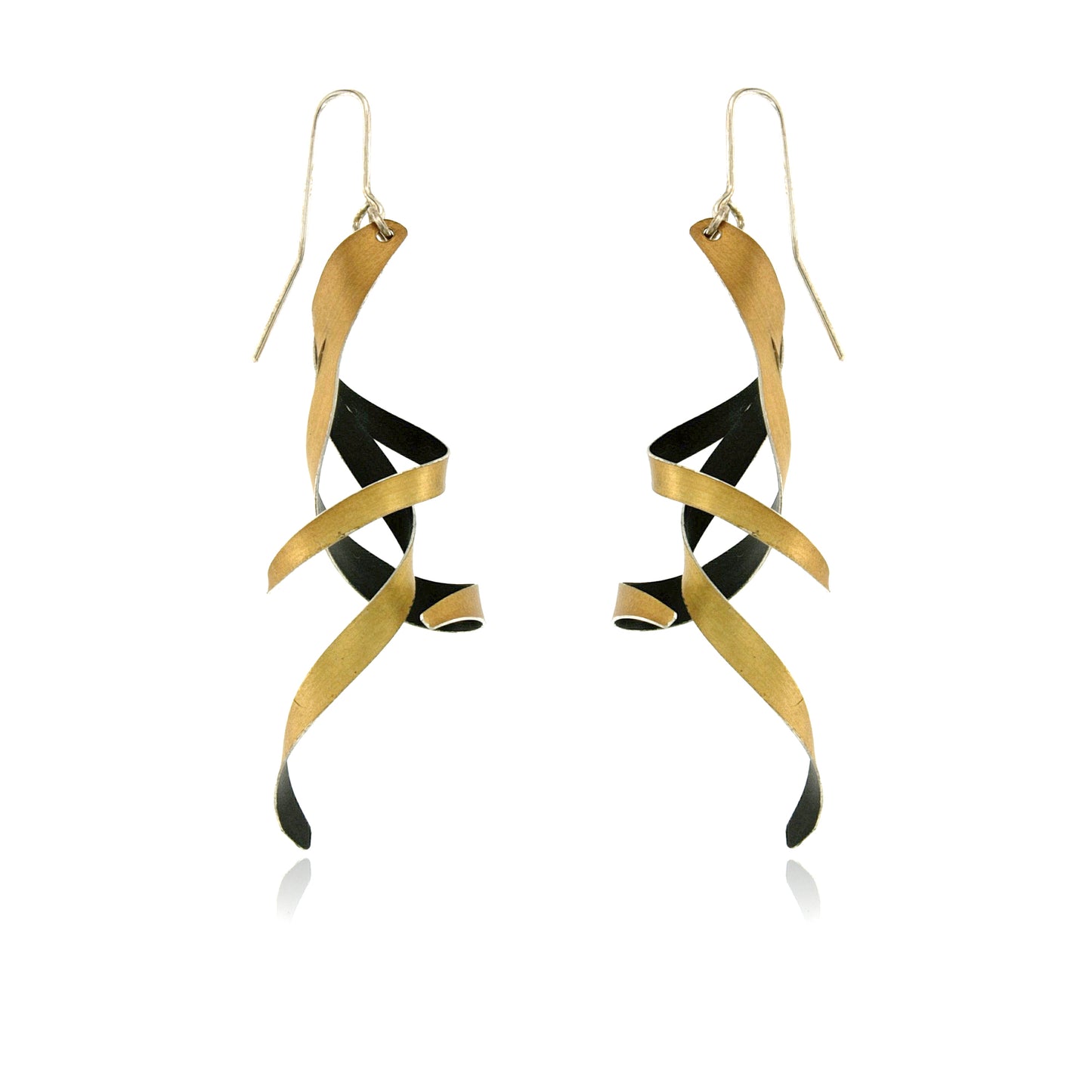 Mysterium Collection Black & Gold Twisted Earrings