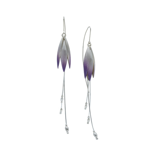 Mysterium Collection Sterling Lavender Tulip Petal Earrings (Lg)