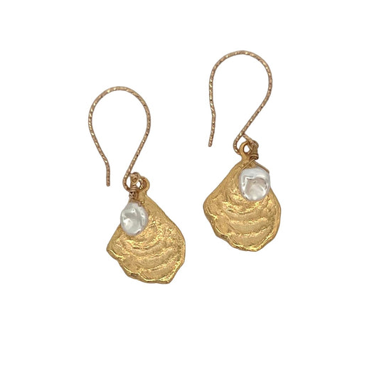 Anna Hollinger Collection Oyster Shell & Pearl Earrings