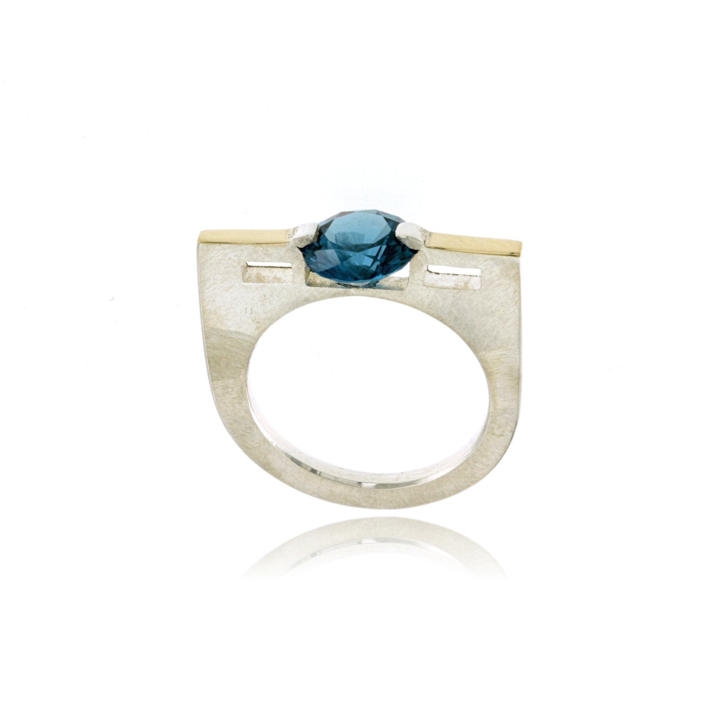 Mysterium Collection Sterling London Blue Topaz Ring