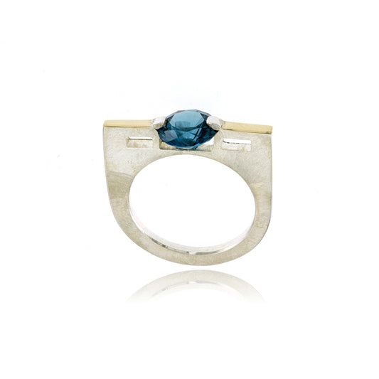 Mysterium Collection Sterling London Blue Topaz Ring
