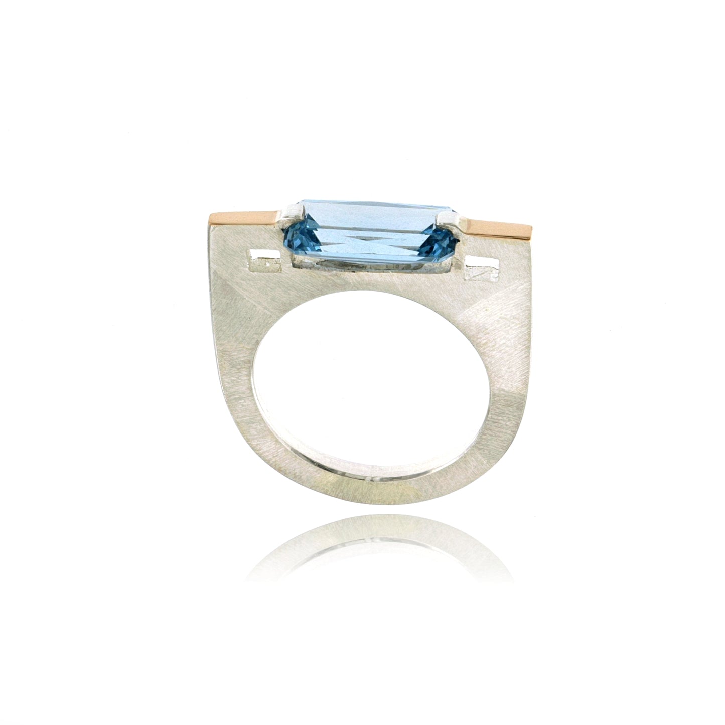 Mysterium Collection Sterling Aqua Blue Ring