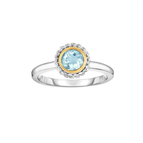 Phillip Gavriel Collection Sterling Silver & 18kt Aquamarine Ring