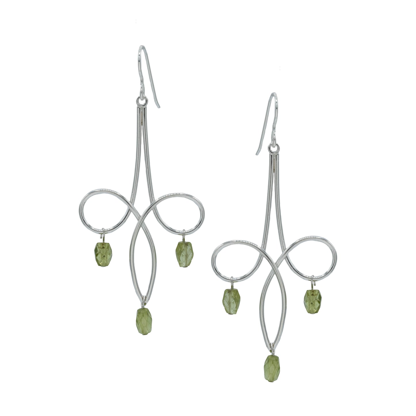 Vitrice McMurry Sterling "Chandelier" Earrings with Peridot