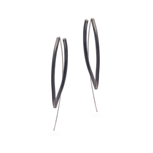 Mysterium Collection Sterling Oxidized Loop Earrings