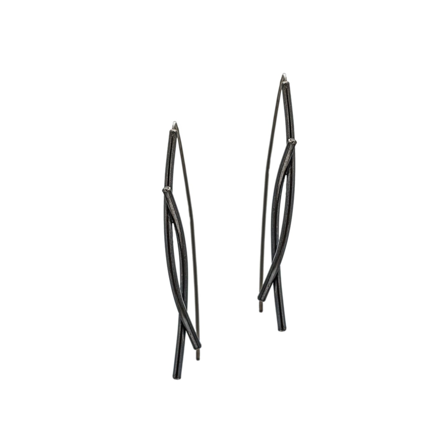 Mysterium Collection Oxidized Sterling CZ Earrings