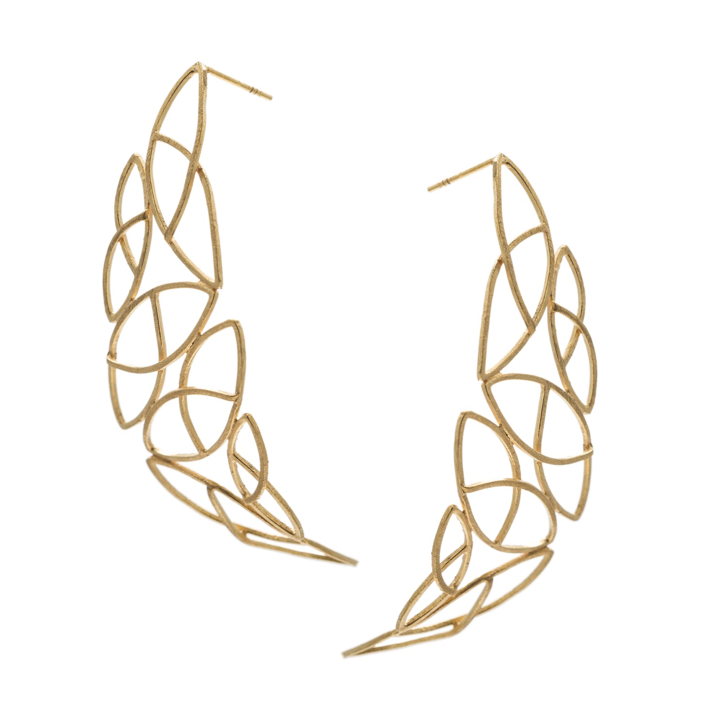 Mysterium Collection Vermeil Curved Lace Earrings
