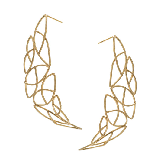 Mysterium Collection Vermeil Curved Lace Earrings