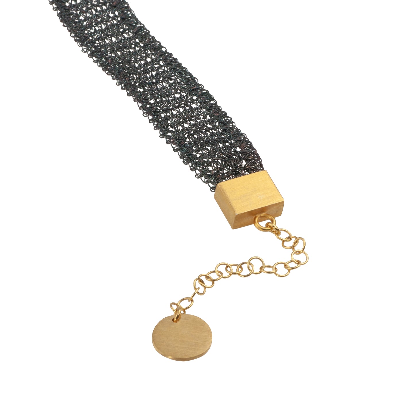 Mysterium Collection Black and Gold Crochet Bracelet